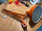 Vintage Oranje Schaarlamp met Klem, Ophalen, Gebruikt, Metaal, 50 tot 75 cm