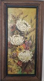 schilderij Bloemstilleven - gesigneerd HK 83, Ophalen of Verzenden