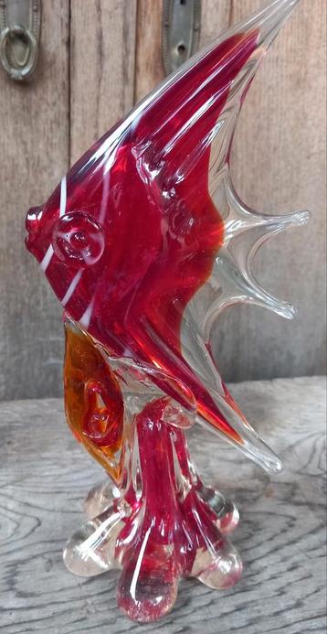 Vintage Murano glazen presse papier vis beschikbaar voor biedingen