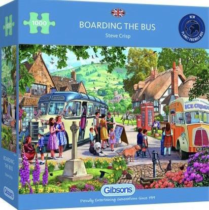 Gibsons - Boarding the Bus - 1000 stukjes, Hobby en Vrije tijd, Denksport en Puzzels, Nieuw, Legpuzzel, 500 t/m 1500 stukjes, Ophalen of Verzenden