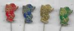 3 BOZE WOLF STRIP SPELDEN, Ophalen of Verzenden, Gebruikt, Overige onderwerpen, Speldje of Pin
