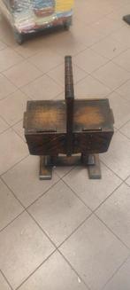 Oude antieke naaidoos klapt open antiek Fournituren, Ophalen of Verzenden