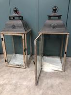 Houten Lantaarn, Huis en Inrichting, Woonaccessoires | Kandelaars en Kaarsen, Ophalen of Verzenden, Zo goed als nieuw, Hout, 25 tot 50 cm