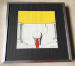 Semi abstracte pentekening gemengde techniek gesign uit 1982, Verzenden