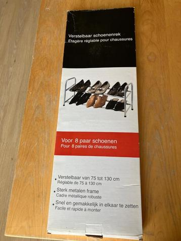 Schoenenrek, verstelbaar van 75-130 cm. NIEUW in doos. beschikbaar voor biedingen