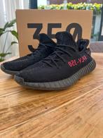 Yeezy boost 350 v2 black red, Verzenden, Zo goed als nieuw, Zwart