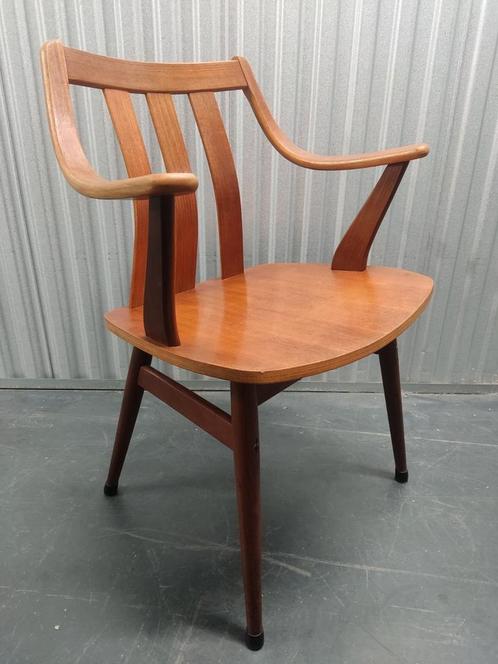 DE GROOT LANDWEER  vintage houten stoel eetkamerstoel bureau, Huis en Inrichting, Stoelen, Gebruikt, Eén, Hout, Overige kleuren