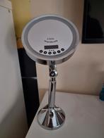 Spiegel 3x vergroot met lamp en Bluetooth, Gehele gezicht, Nieuw, Ophalen of Verzenden, Make-up