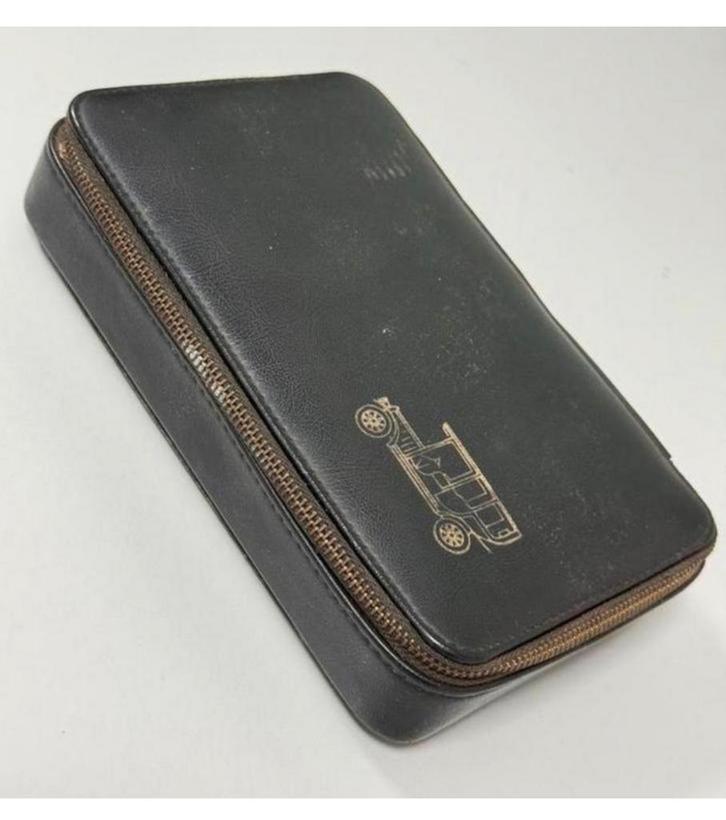 Antiek auto-gereedschaps koffertje leder engels tools-kit, Auto diversen, Auto-accessoires, Gebruikt, Ophalen of Verzenden