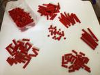 Lego partij rode platte stenen div afm, Gebruikt, Ophalen of Verzenden