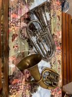 Tuba en klein tenorhorn, Ophalen of Verzenden, Gebruikt, Euphonium of Tenortuba
