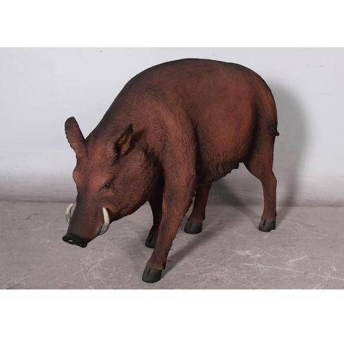 Wild Zwijn 119 cm - wildzwijn (wild boar) beeld, Verzamelen, Dierenverzamelingen, Nieuw, Ophalen