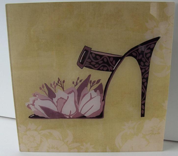 FOTO ACHTER PLEXIGLAS SCHOEN MET BLOEMEN 30x30 cm Nieuw, Huis en Inrichting, Woonaccessoires | Wanddecoraties, Nieuw, Ophalen of Verzenden
