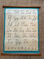 Oude letterkaart / schoolposter – vintage, Ophalen, Overige thema's