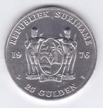 Suriname 25 gulden 1976 "1 jaar onafhankelijkheid" 29 euro, Postzegels en Munten, Munten | Nederland, Ophalen of Verzenden, 1 gulden