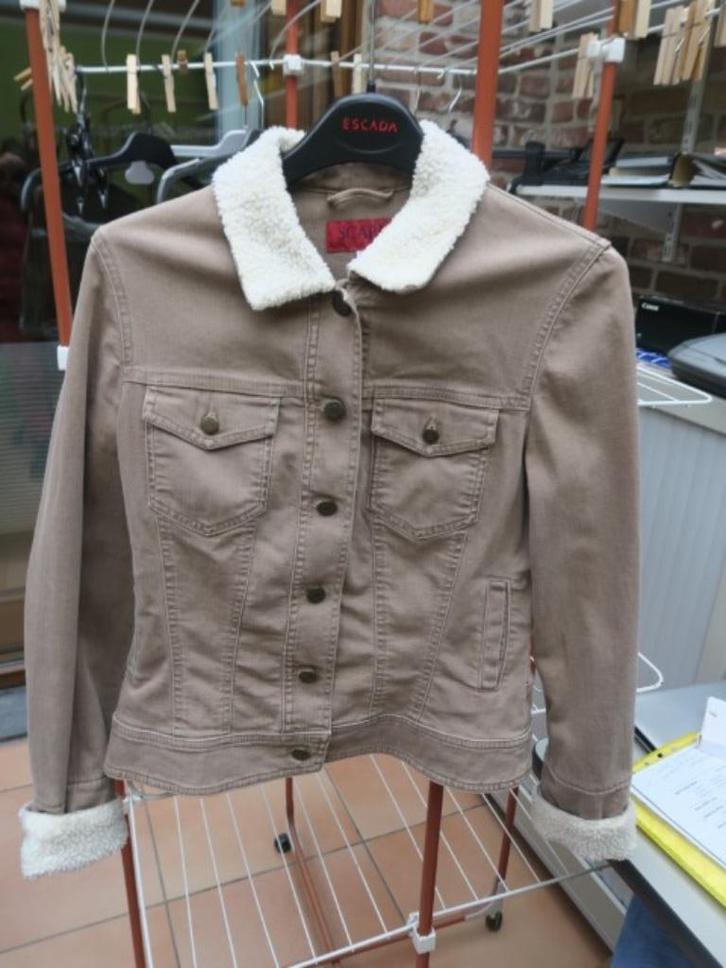 Jeans jasje bruin Scapa jeans mt 38, Kleding | Dames, Jassen | Winter, Zo goed als nieuw, Maat 38/40 (M), Bruin, Ophalen of Verzenden