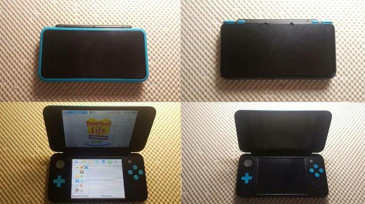 New Nintendo 2DS XL, Spelcomputers en Games, Spelcomputers | Nintendo 2DS en 3DS, Zo goed als nieuw, 2DS XL, Blauw, Met games