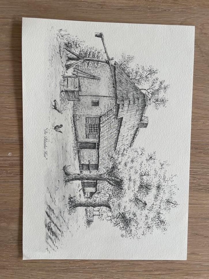 Tekeningen van een boerderij, Antiek en Kunst, Kunst | Tekeningen en Foto's, Ophalen of Verzenden