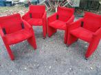 4x fauteuil, Huis en Inrichting, Stoelen, Vier, Gebruikt, Stof, Ophalen