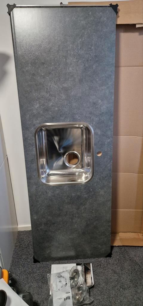 Aanrechtblad met spoelbak - Nieuw!, Huis en Inrichting, Keuken | Keukenelementen, Nieuw, Minder dan 100 cm, 150 tot 200 cm, 50 tot 75 cm