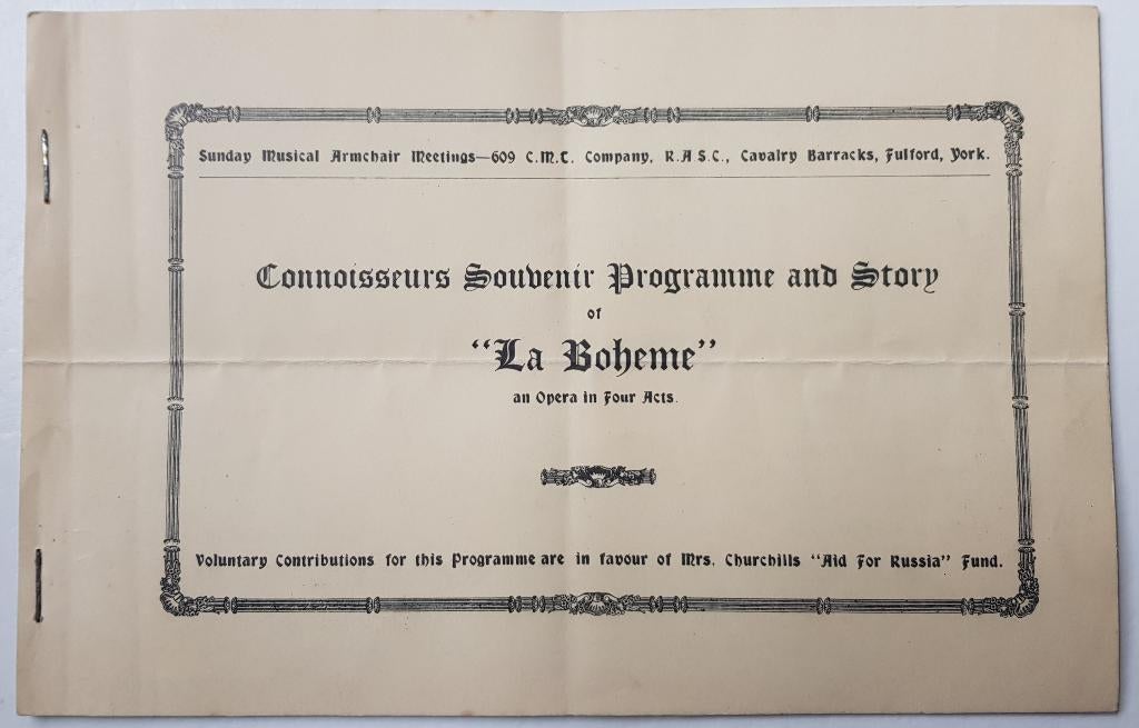 uitvoering la bohème voor Aid for Russia op 78rpm, Ophalen of Verzenden, Gelezen, Artiest
