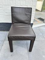 Piet Boon leren stoelen type saar met hockers, Ophalen, Bruin, Leer, Zo goed als nieuw