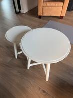 IKEA KRAGSTA Bijzettafel, set van2, wit, Huis en Inrichting, Tafels | Bijzettafels, Minder dan 55 cm, Rond, Zo goed als nieuw