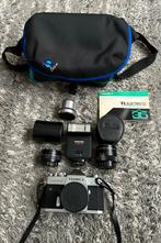 Yashica TL Electro X met lenzen, flitser en tas, Audio, Tv en Foto, Fotocamera's Analoog, Ophalen of Verzenden, Gebruikt, Spiegelreflex