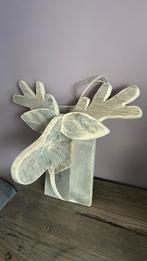 Grote houten hertenkop, Ophalen of Verzenden, Zo goed als nieuw