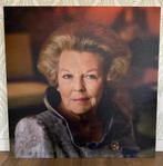 Portret van Prinses Beatrix op Linnen - 100x100cm, Antiek en Kunst, Kunst | Schilderijen | Klassiek, Ophalen of Verzenden