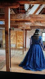 Prachtige Hennajurk - Eenmalig Gedragen, Kleding | Dames, Ophalen, Blauw, Maat 42/44 (L), Zo goed als nieuw