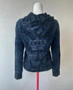 Navy Juicy Couture Velours Hoodie XXL Y2K, Kleding | Dames, Ophalen of Verzenden, Zo goed als nieuw, Maat 46/48 (XL) of groter