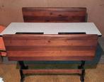 In prijs verlaagd! Oude schoolbank met gietijzeren poten., Antiek en Kunst, Ophalen