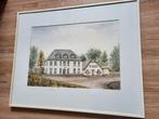 Pentekening/ Aquarel 'T Weeshuis Coevorden E. Visser '89, Antiek en Kunst, Kunst | Etsen en Gravures, Ophalen