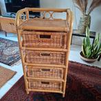 Rotan lade kastje. Vintage., Huis en Inrichting, Kasten | Ladekasten, 3 of 4 laden, Minder dan 100 cm, 25 tot 50 cm, 50 tot 100 cm
