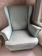 Ikea strandmon oorfauteuil en voetenbankje mintgroen, Huis en Inrichting, Fauteuils, Gebruikt, 75 tot 100 cm, Ophalen of Verzenden