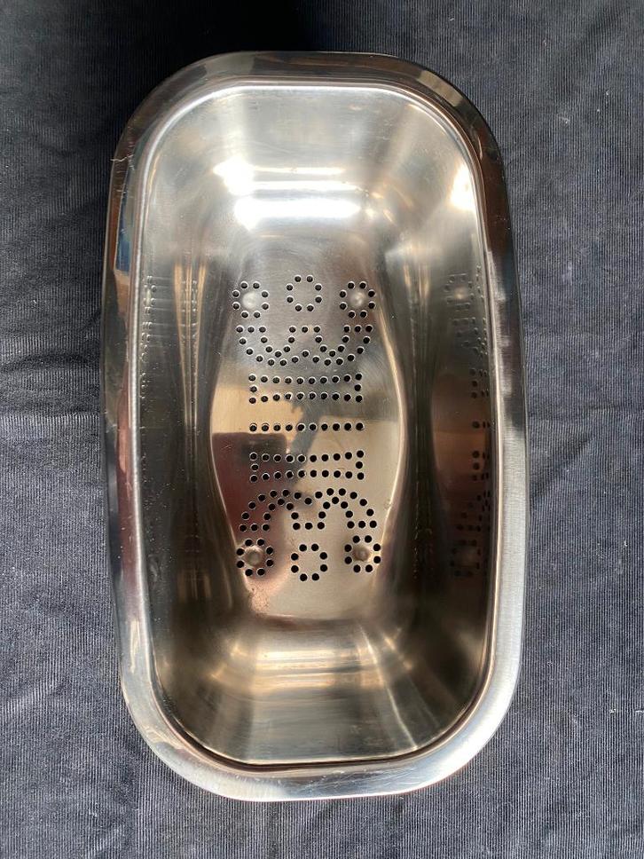 RVS Inzet/ restenbak voor in aanrecht, Huis en Inrichting, Keuken | Keukenbenodigdheden, Zo goed als nieuw, Ophalen