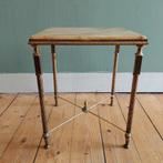 Lucky Vintage Hollywood Regency marmer messing bijzettafel, Ophalen
