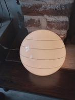 Vintage Bollamp  melkglas met goudstreepje, Ophalen of Verzenden