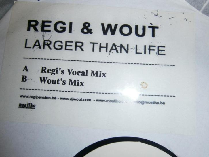Regi & Wout – Larger Than Life. 2006. Promo Trance Hardstyle, Cd's en Dvd's, Vinyl | Dance en House, Gebruikt, Techno of Trance