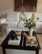 Salontafel lattentafel zwart hout vintage, Huis en Inrichting, Tafels | Salontafels, Ophalen, Gebruikt, 50 tot 100 cm, Minder dan 50 cm