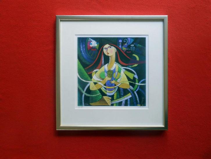 James He Qí: Maria Magdalena (zeefdruk 2/280, 2000), Antiek en Kunst, Kunst | Litho's en Zeefdrukken, Ophalen of Verzenden