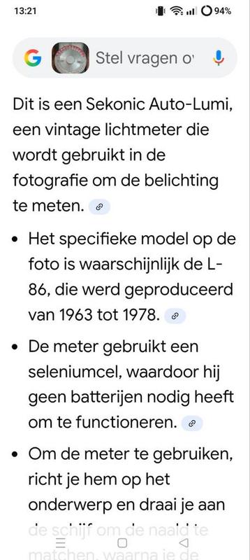 Vintage licht meter beschikbaar voor biedingen