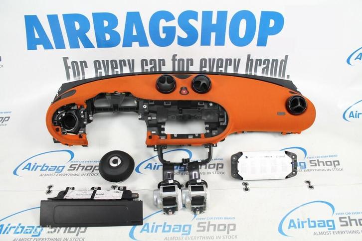 Airbag set - Dashboard oranje Smart Fortwo Forfour 453 (2014, Auto-onderdelen, Dashboard en Schakelaars