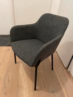 3 Grijze Eetkamerstoelen - Stof, Huis en Inrichting, Stoelen, Ophalen, Gebruikt, Drie, Stof