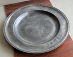 Grote strakke tinnen schaal - 41,5 cm -, Antiek en Kunst, Antiek | Tin, Ophalen of Verzenden