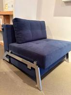 Innovation Living cubed 90 donkerblauw met chrome poten, Ophalen, 90 cm, Eenpersoons, Blauw