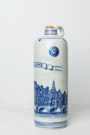Bols fles blauw wit handgeschilderd Delfsblauw beschikbaar voor biedingen