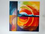 Schilderij op schildersdoek 80 x 80, Antiek en Kunst, Kunst | Schilderijen | Abstract, Ophalen