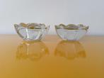2 kristallen waxinelichthouders in een bloemvorm, Huis en Inrichting, Ophalen of Verzenden, Zo goed als nieuw, Overige materialen
